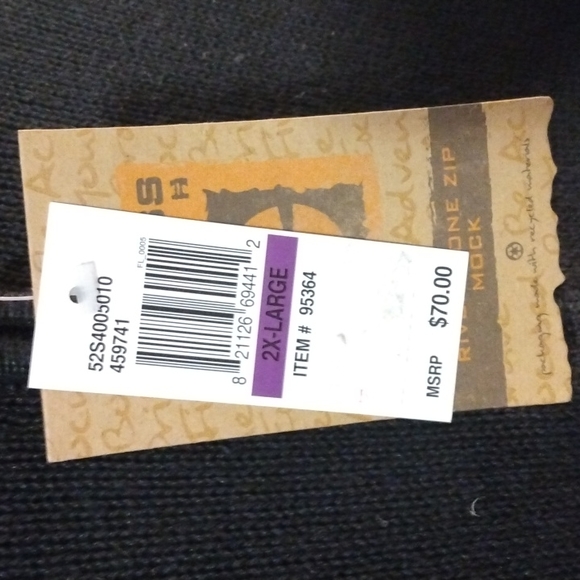 Men's G H BASS EARTH RIVER STONE ZIP MOCK - Picture 2 of 7